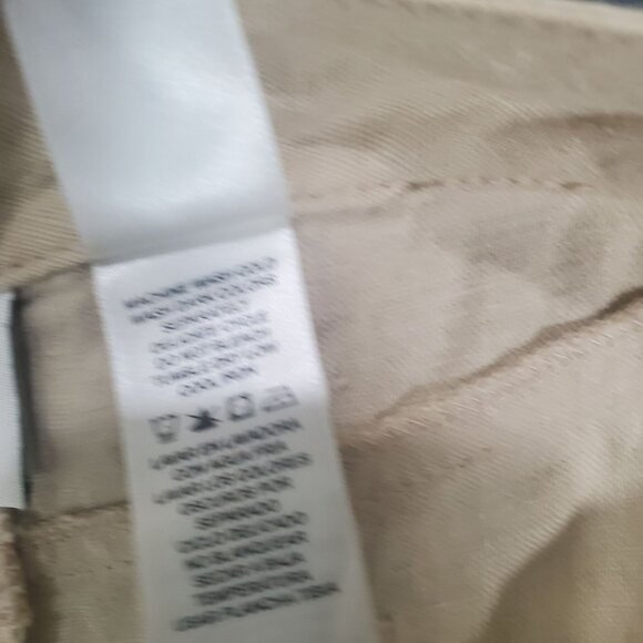 AXCESS Pants Womens SZ 6 Linen Cargo Pockets‎ Safari Khaki Crop Coastal Beach - Picture 9 of 10